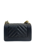Chanel Boy Bag Small Chevron Black