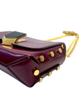 Jimmy Choo Dark Burgundy Leather Lockett Petite Crossbody Bag