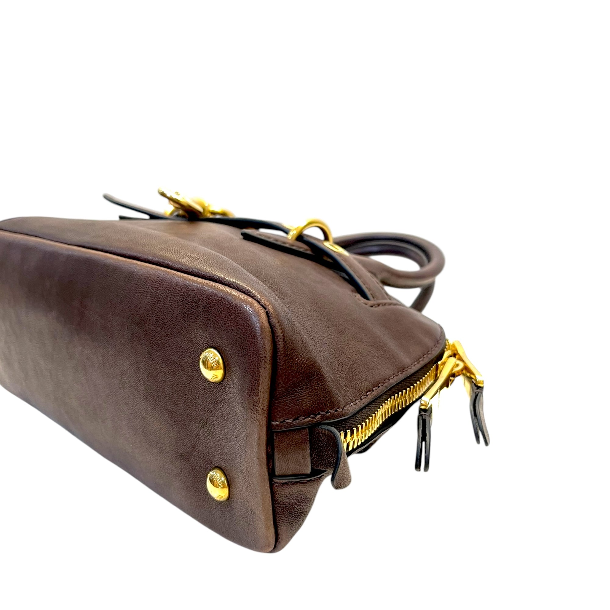 Miu Miu Aventure Nappa Leather Top Handle Bag