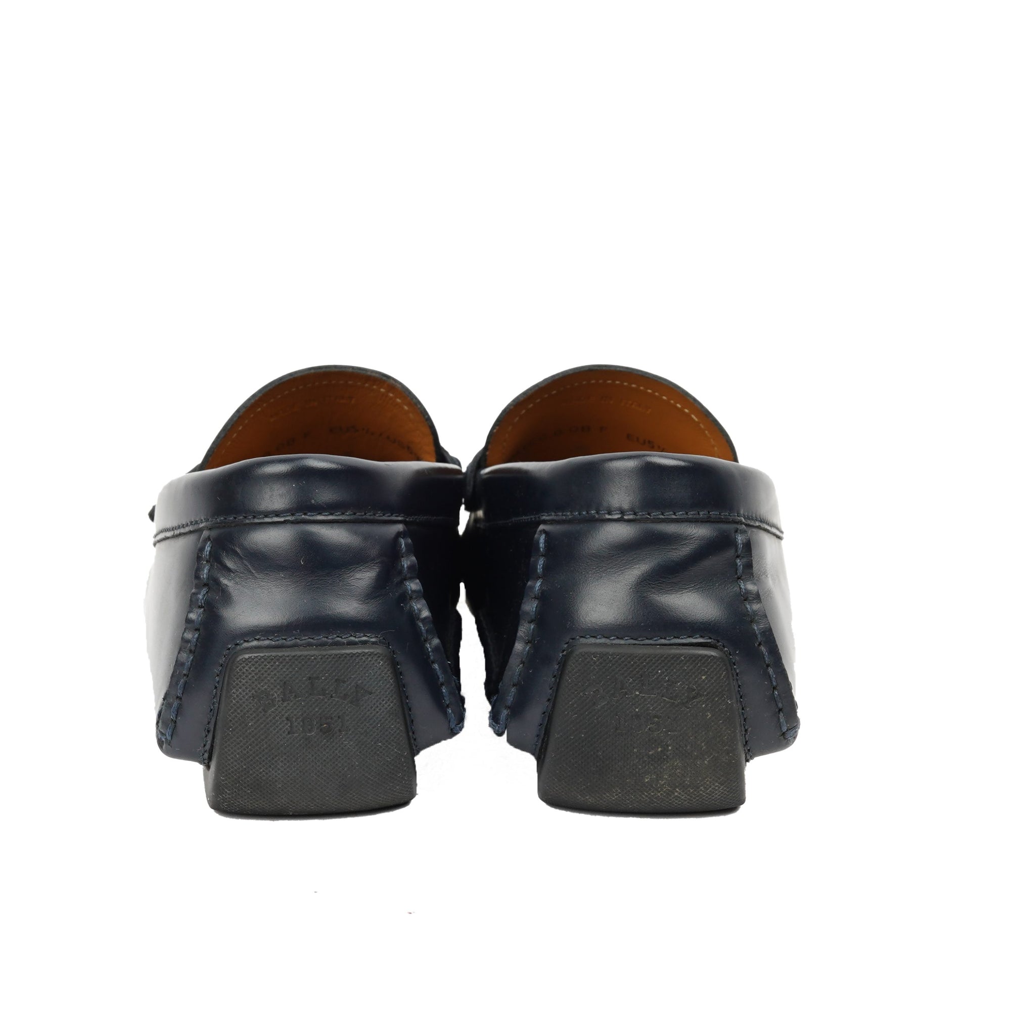 Driver Leather Loafers With Stripes