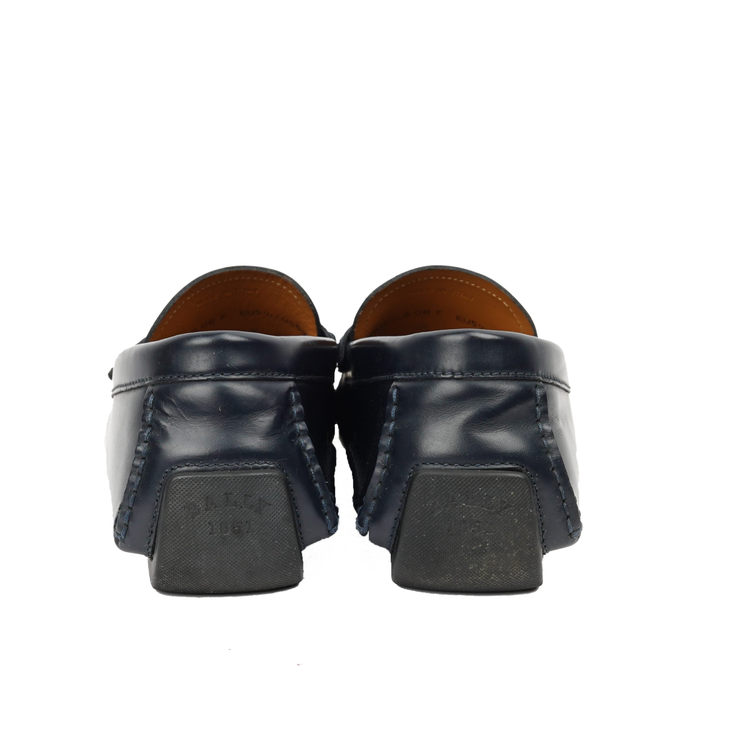 Driver Leather Loafers With Stripes