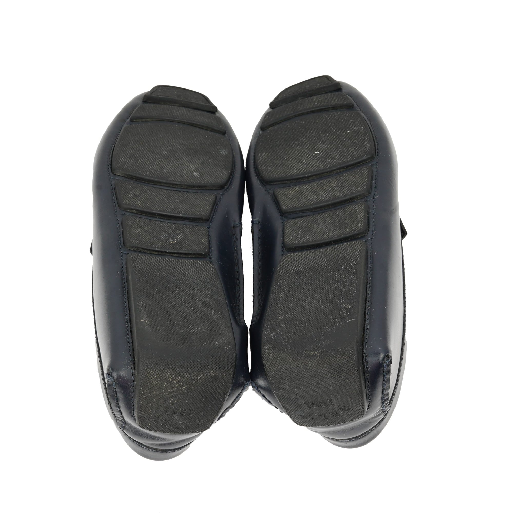 Driver Leather Loafers With Stripes