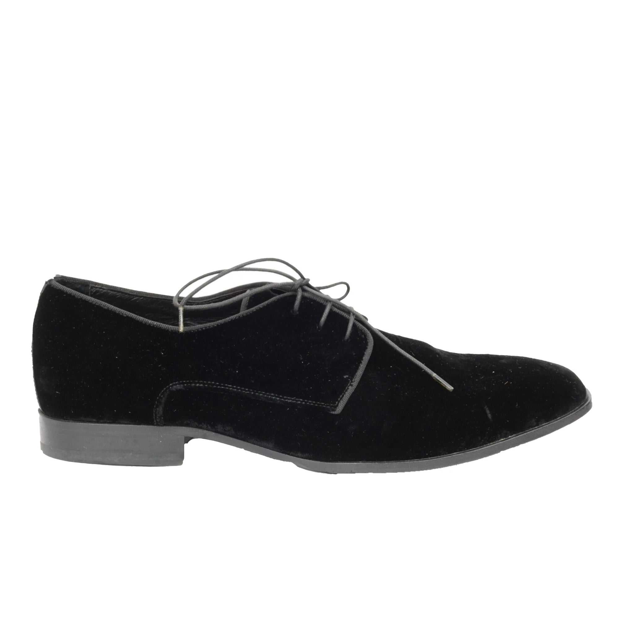 Black Velvet Lace up Shoes