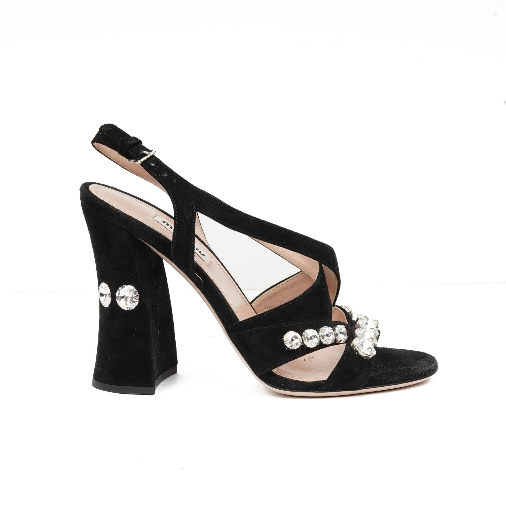 Crystal And Pearl Embellished Heels
