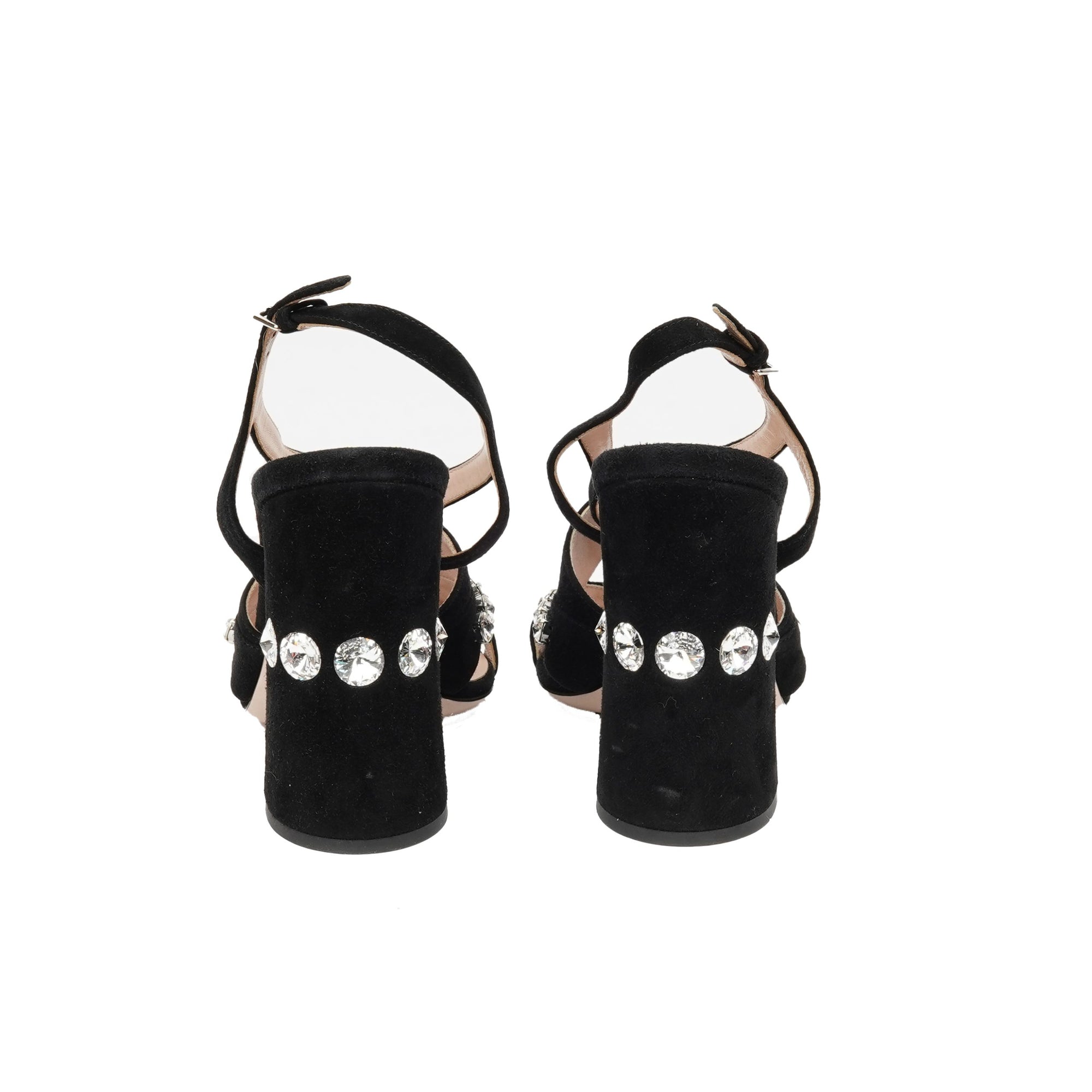 Crystal And Pearl Embellished Heels