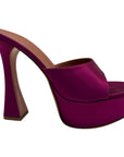 Amina Muaddi Platform Mules in Pink EU 39