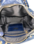 Moschino Biker Shoulder Dark Blue Bag