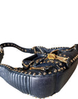 Moschino Biker Shoulder Dark Blue Bag