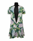Dolce & Gabbana Green Floral Flower Dress