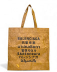 Balenciaga ‘21 Resort Collection Language Logo Sand Tote Bag