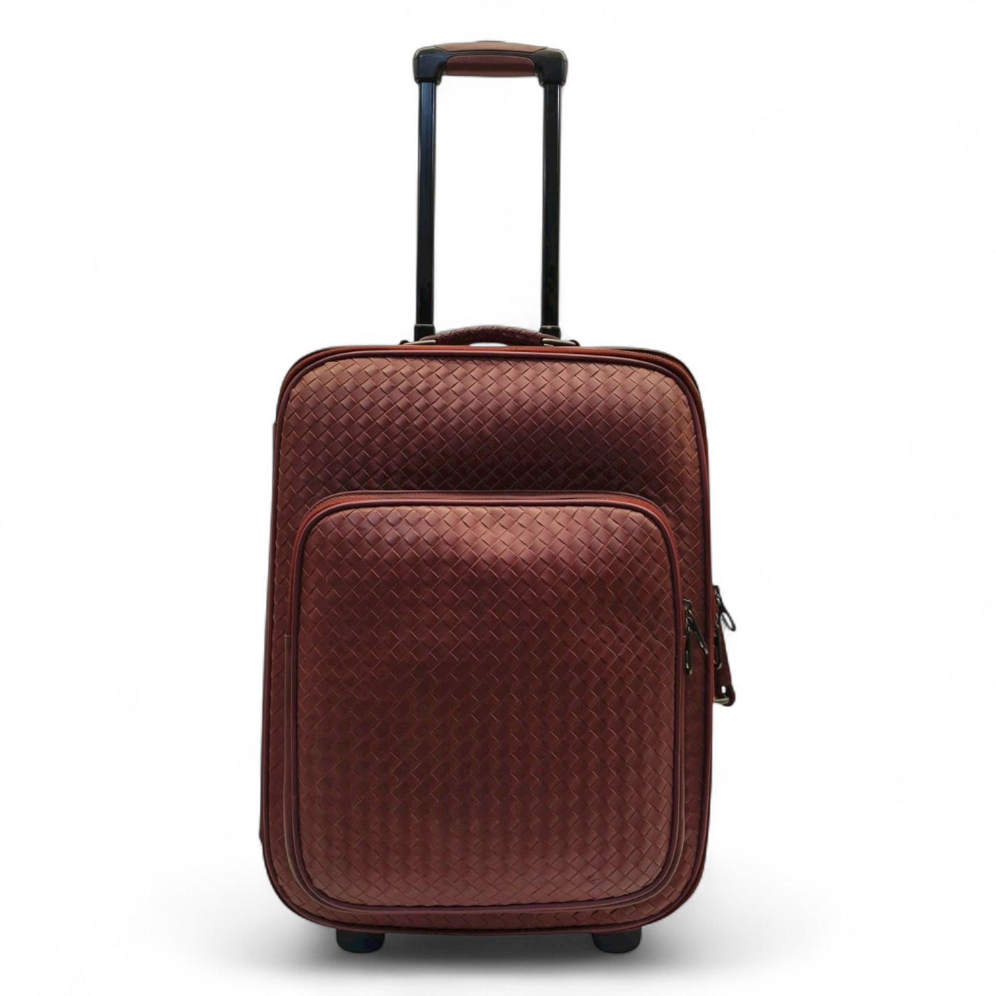 Bottega Veneta Trolley VN Leather Suitcase Red