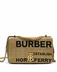Burberry Lola Raffia Horseferry Shoulder Bag