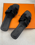 Hermes Orans Black Size 38 EU