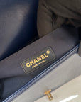 Chanel Boy Bag Chevron Medium Flap Blue