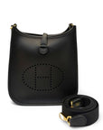 Hermes Mini Evelyne Black GHW