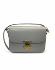 Celine Light Grey Leather Medium Triomphe Bag
