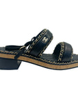 Chanel Black CC Chain Slides Sandal EU 41C
