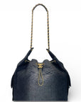 Chanel 25 Medium Handbag Black Washed Denim