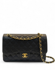 Chanel Black Quilted Caviar Leather Medium Classic Double Flap Bag