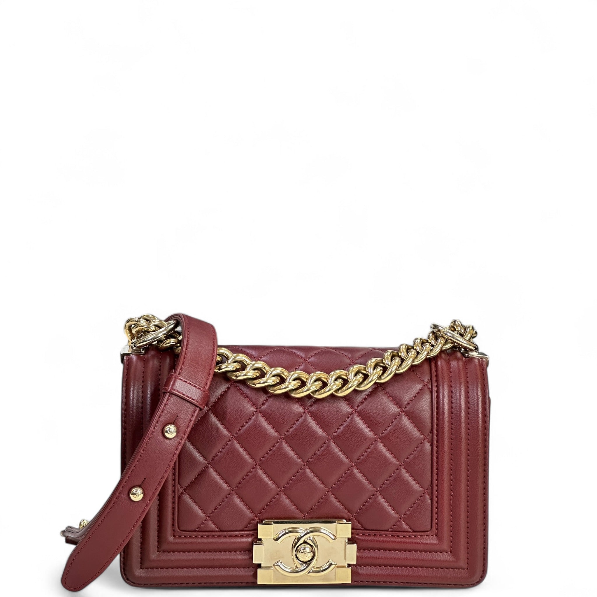 Chanel Boy Bag Maroon