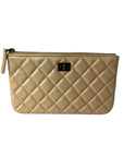 Chanel Calfskin Quilted Clutch