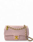 Chanel Chevron Seasonal Flap Light Pink Gold Hardware