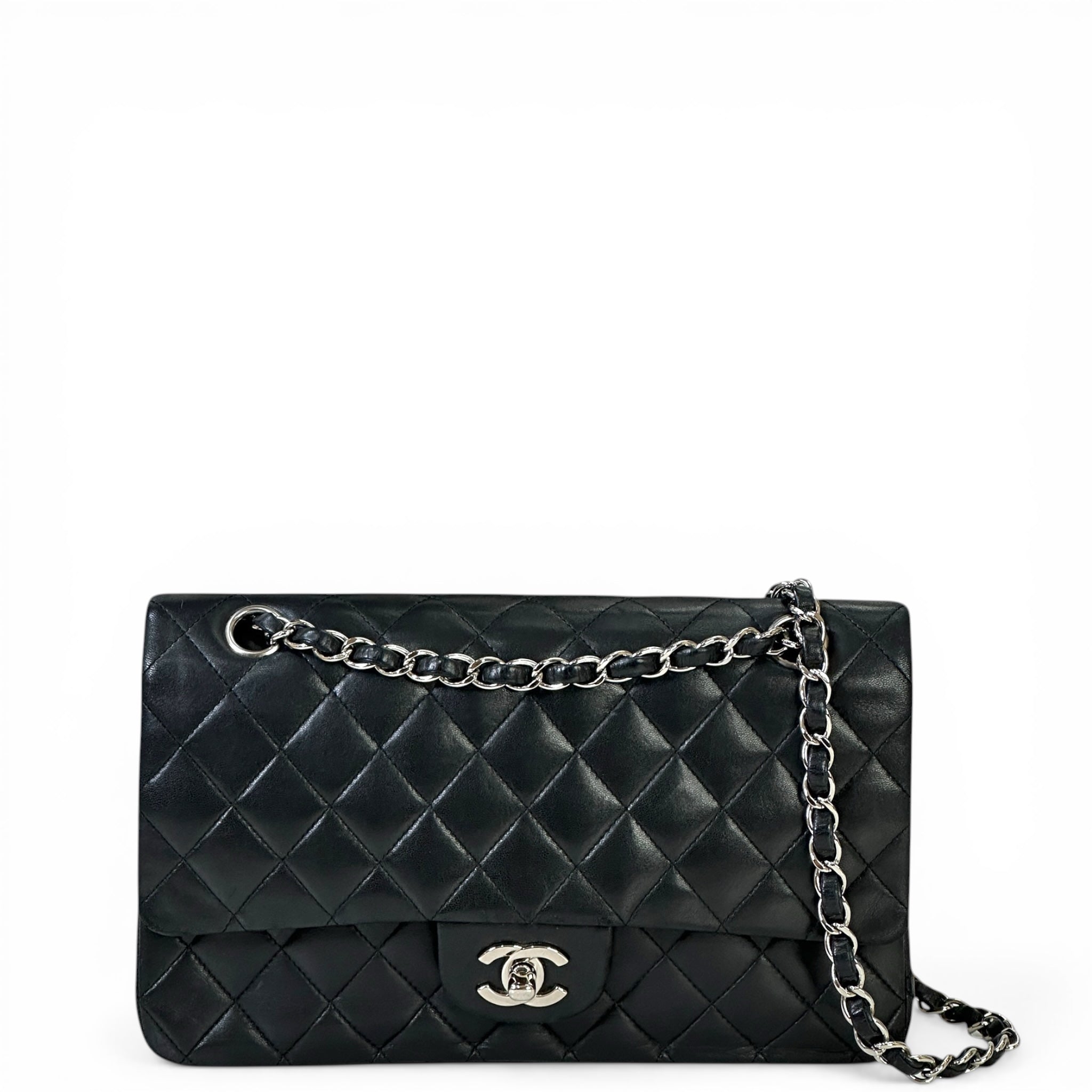Chanel Classic Flap Bag Small Black Smooth Lambskin