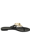 Chanel Cream/Black Jelly Camellia Thong Sandals EU 36