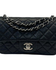 Chanel Classic Mini Flap Bag in Black Pebbled Leather