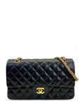 Chanel Medium Classic Double Flap Bag Black Lambskin