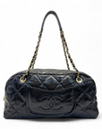 Chanel Shiny Aged Calfskin Bowler Bag Medium