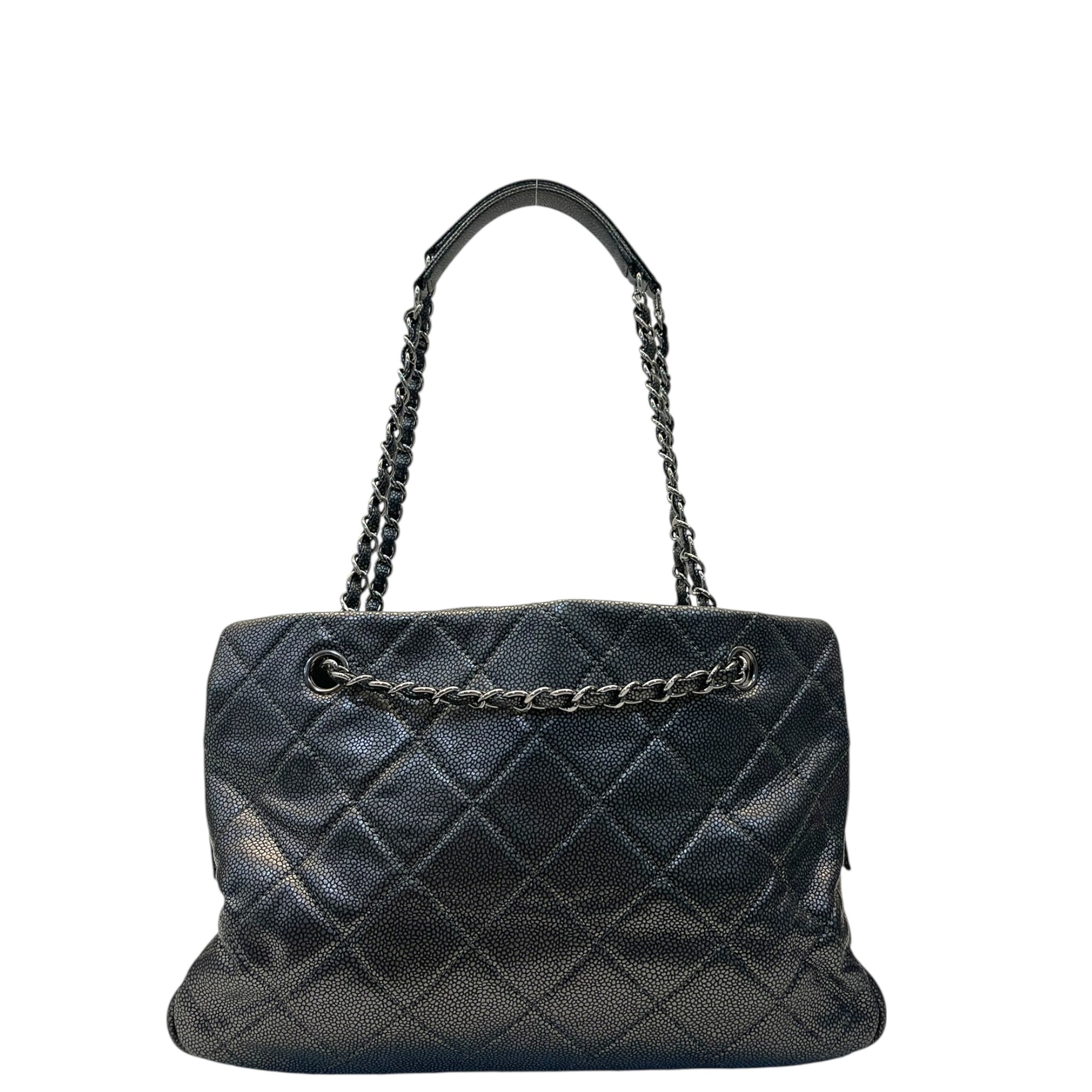 Chanel Timeless CC Leather Shopping Tote Bag