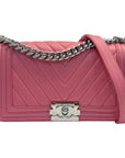 Chanel Boy Bag Medium in Lambskin Pink