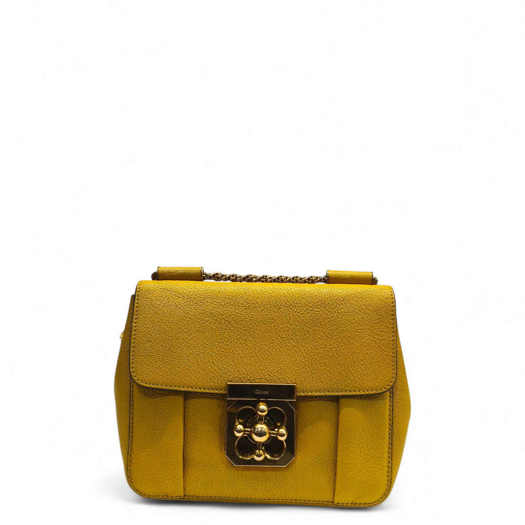 Chloe Mustard Leather Small Elsie Shoulder Bag