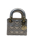Christian Dior Mini Lady Dior Metallic Cannage Bag