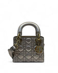 Christian Dior Mini Lady Dior Metallic Cannage Bag
