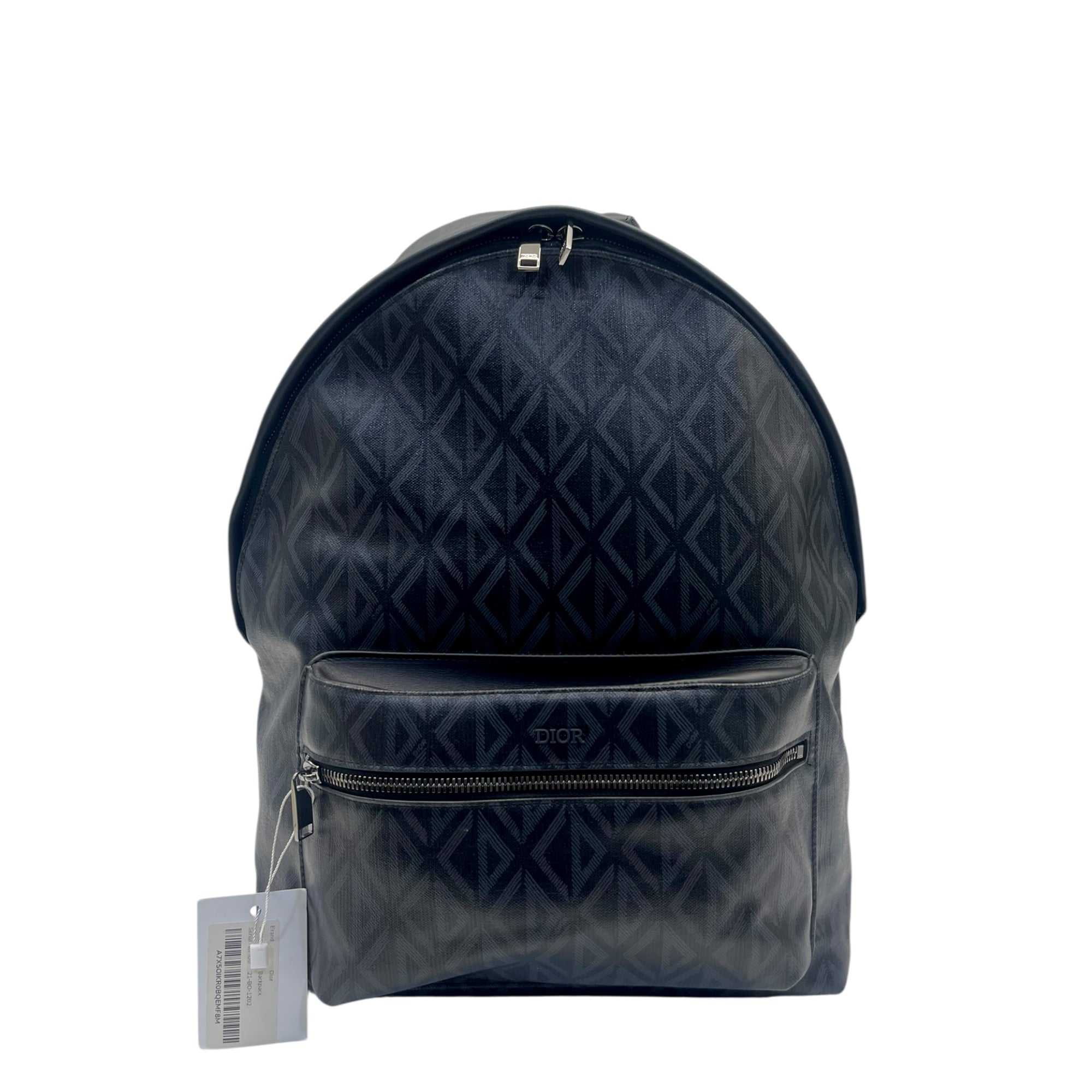 Christian Dior Rider Toile CD Diamond Black Backpack Bag