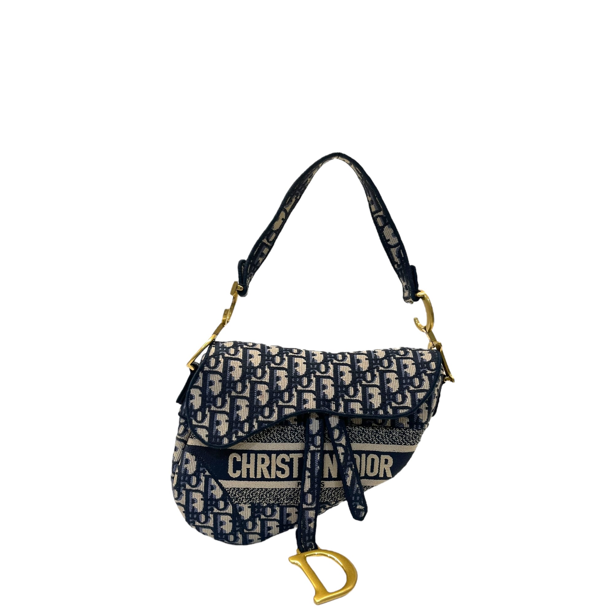 Christian Dior Saddle Bag Dior Oblique Embroidery