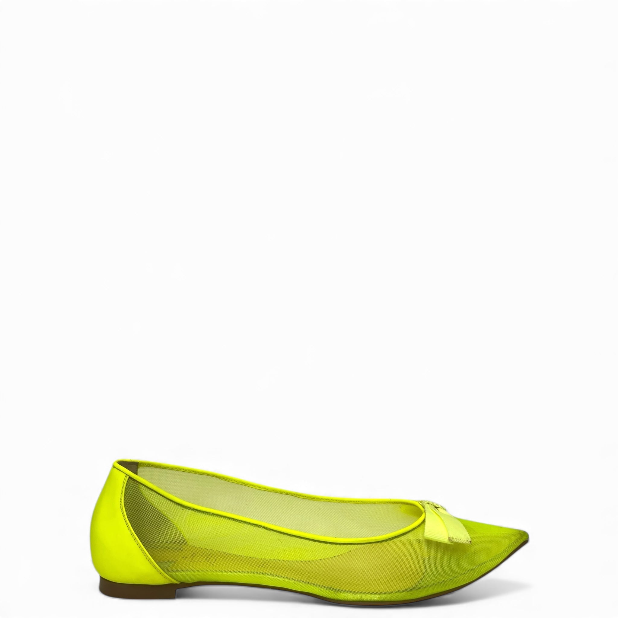 Christian Louboutin Neon Green Mesh Flats EU 38