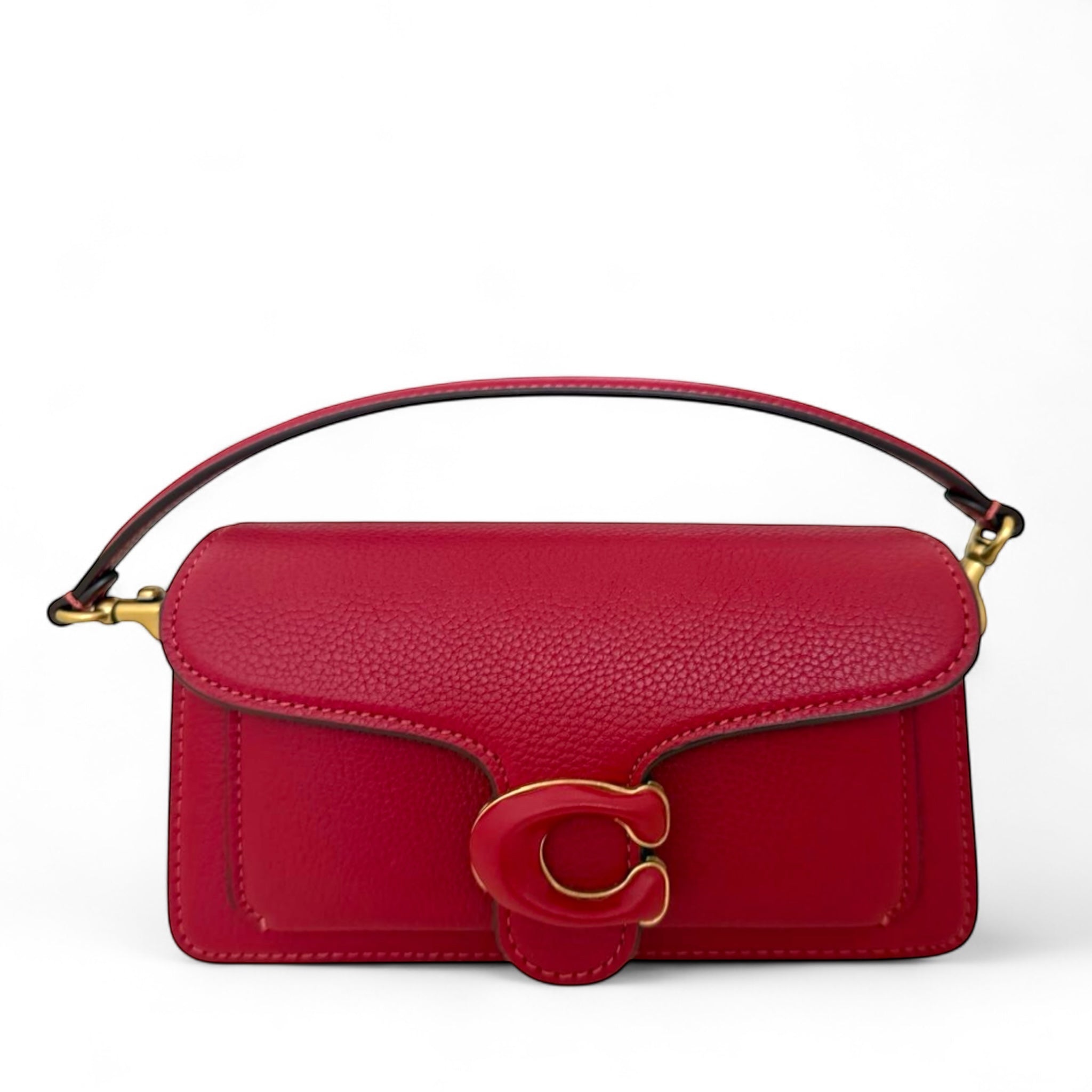 Coach Tabby Red Leather Shoulder Bag
