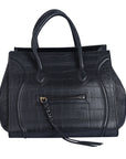 Crocodile Embossed Phantom Luggage Bag