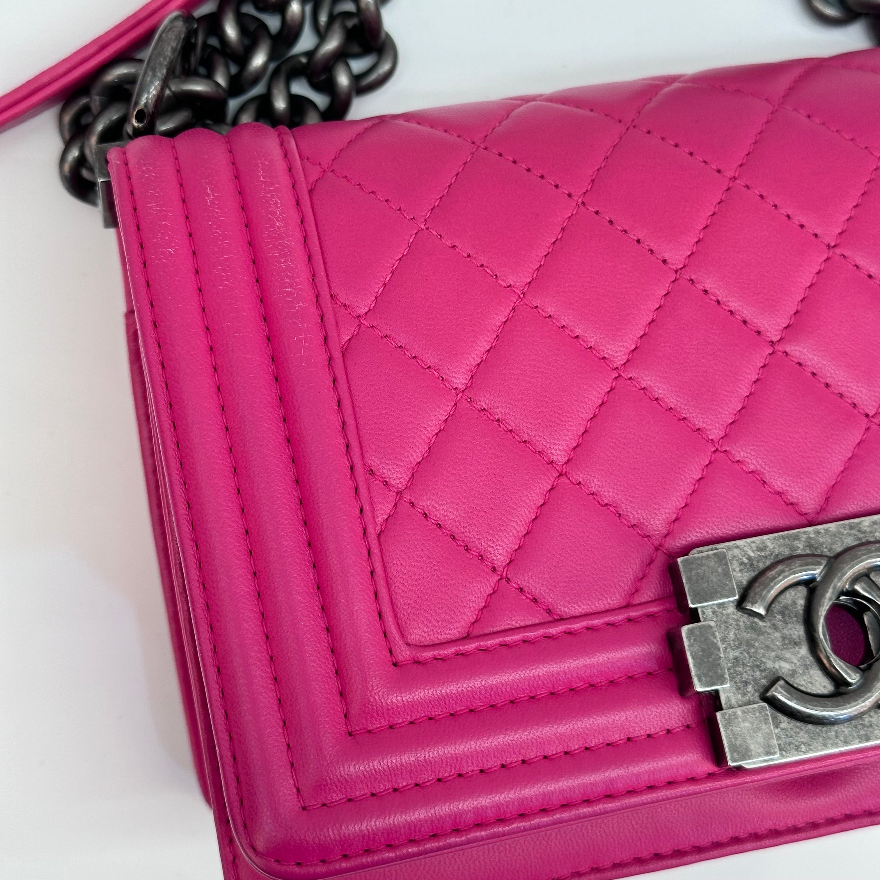 Chanel Boy Bag Small Pink Lambskin