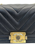 Chanel Boy Bag Small Chevron Black