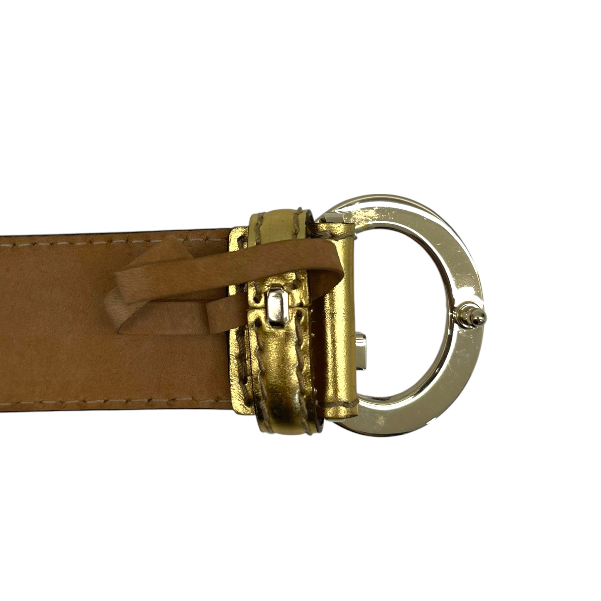 Bronze Leather Buckle Belt EU 40