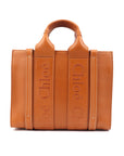 Chloe Calfskin Woody Tote Caramel
