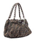 Tobacco Zucca Canvas Mia Shoulder Bag