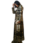 Metallic Sequin Jacket & Slit Pants Suit Set