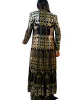 Metallic Sequin Jacket & Slit Pants Suit Set