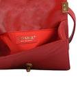 Chanel Boy Bag Small in Lambskin Quilted Flap Red