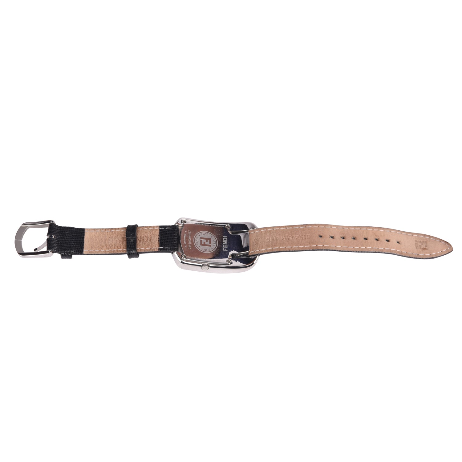 Fendi Chameleon Quartz with Leather Strap Watch